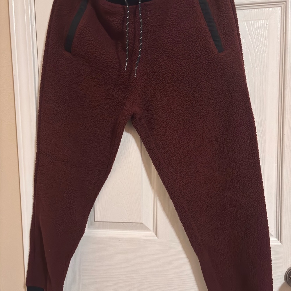 Old Navy Maroon Fleece Joggers